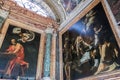 Church of St. Louis of the French with paintings by Caravaggio in Rome, Italy Royalty Free Stock Photo